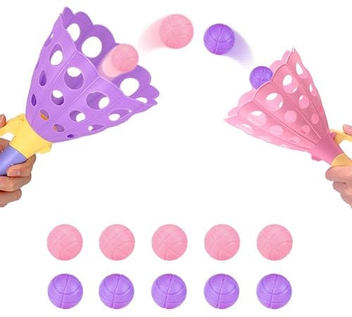 Jesitai Kids Kids Ball Games with 2 Launch Baskets and 10 Balls, Indoor Game/Outdoor Game/Garden Game/Board Game/Fun PartyGame Toys, for 5 6 7 8 9 10 11 12 Year Old Boys Girls