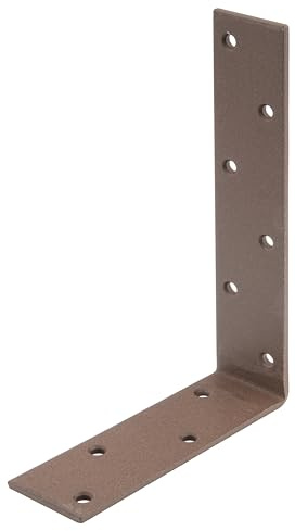 Alberts 822194 DURAVIS® Balkenwinkel | ungleichschenklig | rostbraun duplexbeschichtet | Größe 160 x 240 x 50 mm | 10er Set