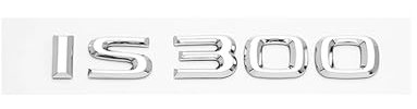 YSABVCP 3D Chrom glänzend schwarz ABS Buchstaben IS200 IS250 IS300 IS350 Emblem passend for Lexus Auto Kofferraum Logo Abzeichen Aufkleber(Chrome-IS300)