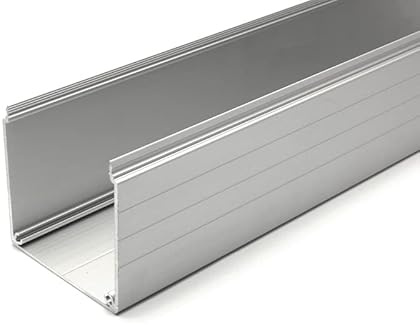 DOLD Mechatronik Aluminium Kabelkanal 80 x 80, Silber, Tragbar, 1 stück, 80 cm x 80 cm, Eloxiert, Naturfarben, Ohne Deckel