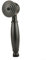 Soffione doccia in ottone, stile vintage, doccetta ad alta pressione, rimovibile, per bagno (nero)