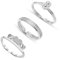 LeCalla Satz von 3 Pcs 925 Sterling Silber Zehenring für Frauen | Minimalistische CZ Herz Krone Zehenring | Offene verstellbare Band Ringe Schmuck-Set
