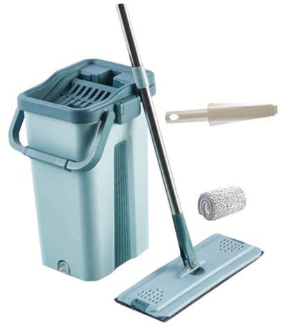 Ciieeo 1 Juego Fregar trapeadores de Piso fregona y Cubo de Limpieza Balde fregona Lavable trapeador de Limpieza Floor Cleaner mop Accesorios de Limpieza trapeador sin Lavar Caucho Green