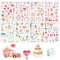 SSyang 220 Sticker Fotoalbum, Aufkleber Geburtstag, Valentinstag Aufkleber, Sticker Set, Stickers Geburtstag Gästebuch, Hochzeit Gästebuch Stickers Love, für Valentinstag
