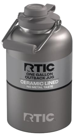 RTIC 1 Gallon Outback Jug, Ceramic Lined, Graphite