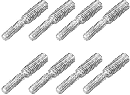 QUARKZMAN 8 Pièces Vis de Réduction à Double Tête, M6 x 20mm à M8 x 20mm Boulons Filetés à Double Extrémité en Acier Inoxydable 304 pour Fixation d'assemblage de Machines de Meubles