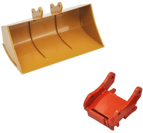 NexaPart Accessoires RC for HUINA 1550/1580/1592/1594/1593 Grand Godet en métal for Accessoires de Godet Large for Pelle RC 1/14(Bucket with Hitch)
