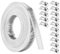 Poppstar Fascette stringitubo a banda forata in metallo, morsetto regolabile 6m, larghezza banda 12,7mm, 15 elementi di fissaggio