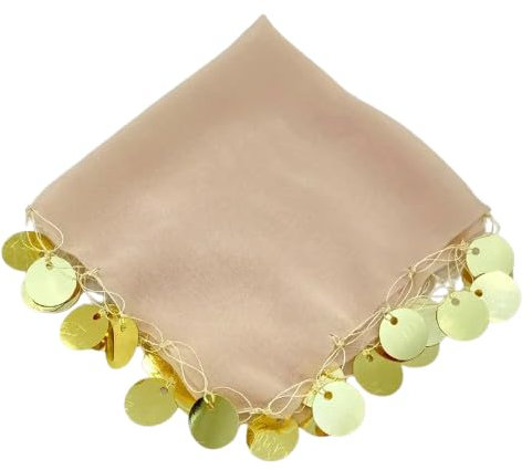 10x große Luxus Halay Mendili 30x30 cm Tanztücher Dügün Hochzeit Verlobung Kina Mendil (Beige)