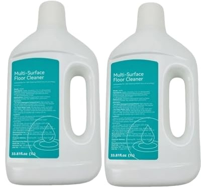 Solution de nettoyage du sol compatible avec Dreame X50 Ultra X40 Ultra L40 Ultra X30 W10/W10 Pro/L10s Ultra/S10 /S10 PRO/S10 Plus Aspirateur robotique, 1000mL, 2-Pack