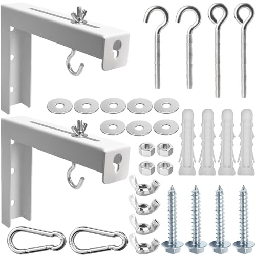 Irenwarl Soporte universal de pared para proyector, soporte de pared, soporte de pared para proyector, soportes en L, para la pantalla de proyección, espaciador de pared, completo, con accesorios