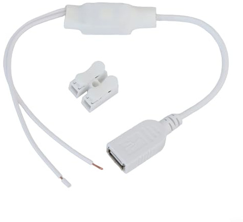 Yuanpgky Adaptador de fuente de alimentación CA 220 V a CC 5 V 1 A con conector USB para cámaras de vigilancia, compatible con sistemas de 220 V, color blanco