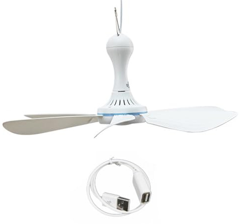 KIXZSAZ Ventilatore da soffitto elettrico Ventilatori sospesi 6 Foglie USB Esterno a bassa tensione Piccolo interno per dormitorio letto ristorante, Tipo 1