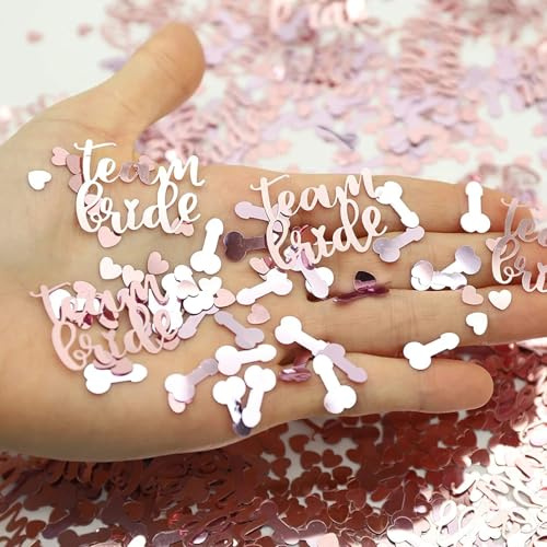 Tourima Coriandoli per matrimonio, oro rosa, decorazione da tavolo a forma di cuore, coriandoli glitterati, decorazione da spargere per feste