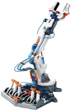 Velleman Hydraulischer Roboterarm-Bausatz mit 229 Teilen, funktioniert mit Wasserdruck ohne Batterien, STEM-Lernset für Jugendliche und Erwachsene zum Selbstbauen, Technik und Robotik entdecken