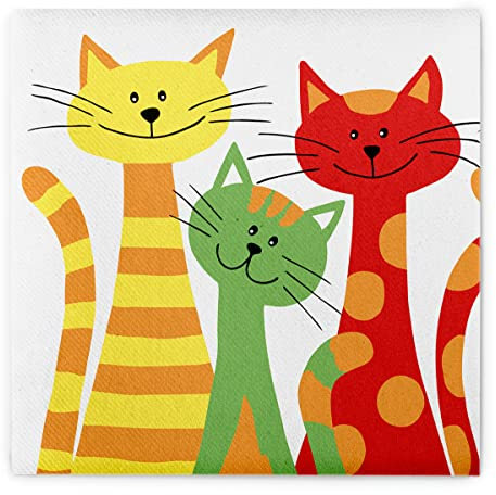 Sovie HOME Serviette Cats | Airlaid-Servietten 40x40 cm | hochwertige Einweg-Servietten für Feiern | extrem saugstark | 12 Stück