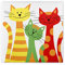 Sovie HOME Serviette Cats | Airlaid-Servietten 40x40 cm | hochwertige Einweg-Servietten für Feiern | extrem saugstark | 12 Stück