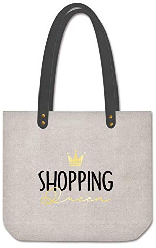 Grafik Werkstatt Shopper Leinen Damen Tasche Shopping Queen, Mehrfarbig, 45