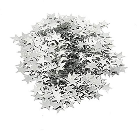 Oblique Unique® Stern Konfetti Geburtstag Jubiläum Hochzeit Feier Party Silber Tisch Deko Weihnachten Sterne Streudeko 14g