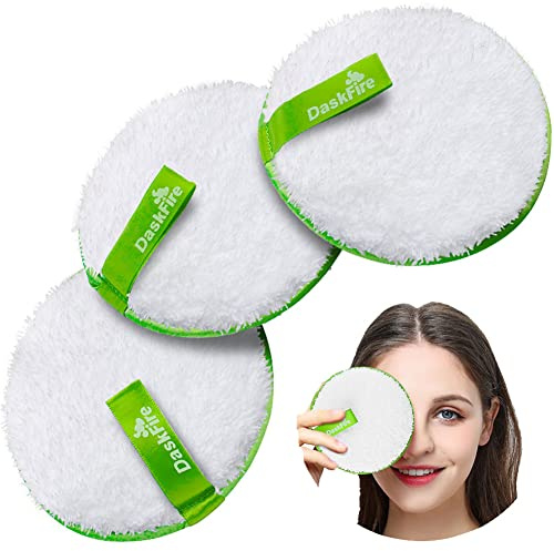 Make-up-Entferner Pads wiederverwendbar, Gesichts-Make-up-Entfernungstücher, waschbare Reinigungstücher, weiche Baumwolle, rund, hypoallergen für Mascara, Lidschatten, Lippenstift, Foundation,