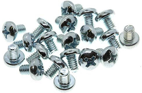M4 (4mm x 8mm) Phillips Pan Head Machine Screws - Steel (Pack of 20) DIN 7985