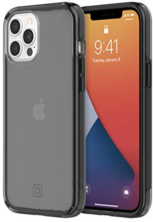 Incipio Slim Hülle kompatibel mit iPhone 12 Pro Max (6,7) [4,25m sturzfest I Qi kompatibles Cover I Extrem robuste Handyhülle I Stoßabsorbierendes Case] transparent/schwarz