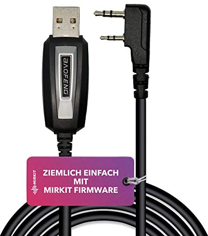 Mirkit FDTI USB Programmierkabel mit Plug & Play-Funktion - Programmierkabel Kompatible für Funkgeräte Baofeng/Kenwood/Retevis/Wouxun/Archell - Kompatible für Betriebssystem: MAC/Windows und Ubuntu