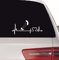 myrockshirt Herzschlagaufkleber Kitesurfer Kitesurfen Kiten Kiting 40cm Heartbeat Herzschlag Lebenslinie Aufkleber Autoaufkleber Sticker Profi Qualität