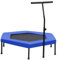 vidaXL Fitness Trampolin mit Griff Sicherheitspolster Randabdeckung 42 Bungee-Kabel Sport Jumping Minitrampolin Federung Sechseck 122cm
