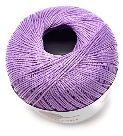 Hanna Cable,50 g,Häkelgarn,Filethäkelgarn,175m Lauflänge,NS2-2,5, (1480 flieder)