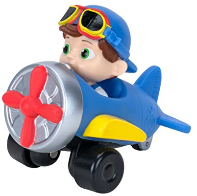 CoComelon Flugzeug Mini Fahrzeug - Features Tomtom trägt Fliegerbrille - Mini Spielzeug Fahrzeuge - Lustiges, fesselndes Spielzeug für Kleinkinder - Mehr zum Sammeln