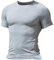 Herren Fest Kompression Grundschicht Kurzarm T-Shirt Bodybuilding Tops Polyester und Spandex 9305 Pure Grey 2XL