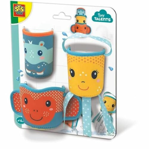 SES Creative 13123 Badewannen-Becher Neopren - Lernspielzeug für Wasserspaß