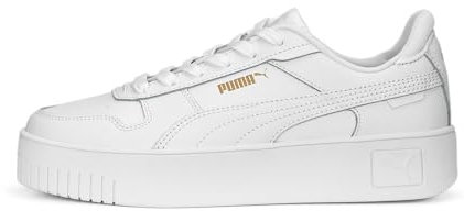 PUMA Damen Carina Street Sneaker, White White Gold, 40.5 EU