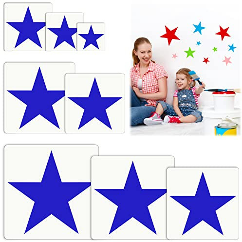 16 Pcs Stern Schablone,8 Größen Stern Kinderzimmer Wand Schablone Kunststoff,Stern Zeichnungs Schablonen für DIY Malerei Holz Wand Papier
