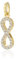 NKlaus Kettenanhänger Unendlichkeit Infinity 333 Gold Bicolor 15x6mm mit Zirkonia 9514