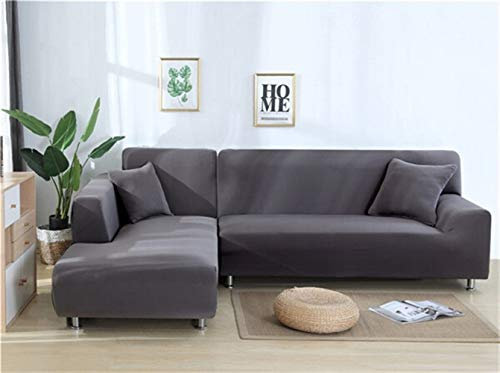 Fest Farbe Enge Wrap Elastic-Sofa-Abdeckung benötigt 2 Stück bestellen Sofa-Abdeckung Wenn L-Stil-Ecksofa Capa De Sofa Sofabezug 226 (Color : Gery, Specification : 1 Seat 90 140cm)