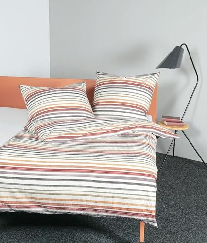 Traumschloss Bettwäsche »Seersucker« Streifen, bunt, 135x200 & 80x80, 100% Baumwolle, Krepp-Struktur, perfekt für den Sommer