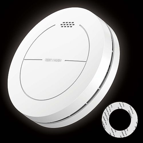 Safeliveo Wireless Interlinked Smoke Alarm for Home with 10 Year Battery Connect Up to 30 Smoke/Carbon Monoxide Detector Detector Interconnected Fire Alarm No Flashing LED for Home 1Pack