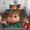 Alvin And The Chipmunks 3d Bettbezug Set Mit Kissenbezüge Bettlaken, Süße Spannbetttücher Bettbezüge ,Dekoration Bettwäsche Set Mit Kissen Sham Bettwäsche Cover Set 2 Stück,3d-Bettdeckenbezug Mit Rei