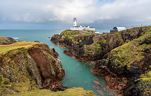 Difficult Jigsaw Puzzles For Adults 1000 Pieces Ireland Coast Lighthouse 75 * 50Cm