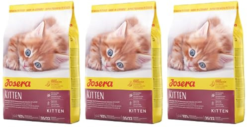 Josera Minette Kitten (3 x 2 kg) | Katzenfutter für eine optimale Entwicklung | Super Premium Trockenfutter für wachsende Katzen | 3er Pack