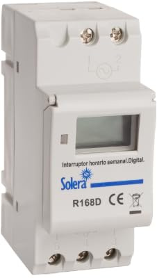 Interruptor horario semanal digital230VacSOLERA R168D
