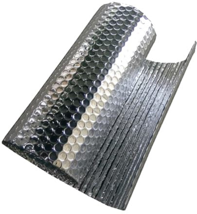 Aislamiento Térmico de Burbujas Lámina Térmica para Frío y Calor, Revestimiento Aluminizado Aislamiento Lámina Autoadhesivo Aislante Térmico Reflector de Calor para Radiador, Áticos, Ventanas, Garajes