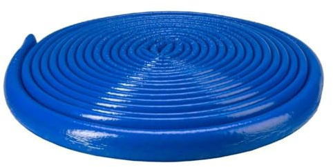 Gaine isolante thermique en mousse 6 mm pour tuyau Ø18 mm Bleu 10 m | Mousse en polyéthylène à cellules fermées : isole les tuyaux d'eau chaude et froide de 0 à 85 °C et protège des chocs.