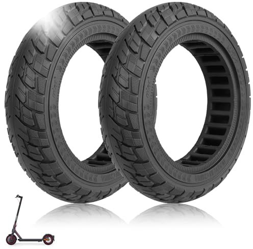 Prodrocam 60/70-7,0 10 Zoll Vollreifen für Xiaomi 4 Pro E Scooter Reifen Honeycomb Vollgummireifen Rutschfest Solid Reifen (Schwarz-2 Stück)