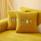 TOPCHANCES Plüschsofa Kissenbezug - 1PC solide weiche Kissenhülle Kissenbezug für Couch Sofa Heimdekoration (gelb, Kissenbezug 45x45 cm)