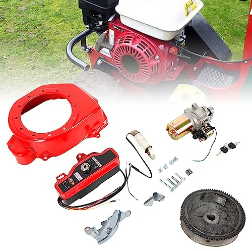innytund Elektrostart-Kit Schwungrad Elektrostart Kit Starter Motoren Anlasser Magnet Zündschalter mit Ladespule und Lüfterabdeckung