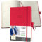 SIGEL C2564 Wochenplaner Wochenkalender 2025, ca. A5, rot, Hardcover, 192 Seiten, Gummiband, Stiftschlaufe, Archivtasche, aus nachhaltigem Papier, Conceptum
