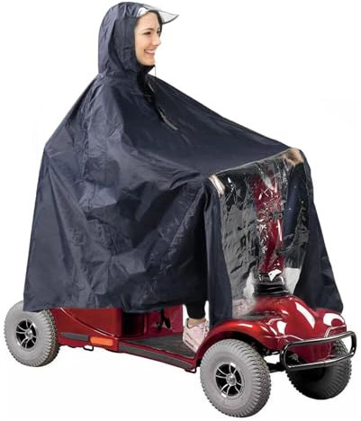 Ysislybin Regenponcho für Elektrofahrzeuge, Regenschutz für Mobility Scooter, Universal Winddicht, Rollstuhl-Regenmantel mit Kapuze, Umhang für Outdoor-Aktivitäten
